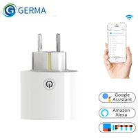 germa wi fi smart power socket plug eu standard power monitor timing function work remote control with alexa and google home