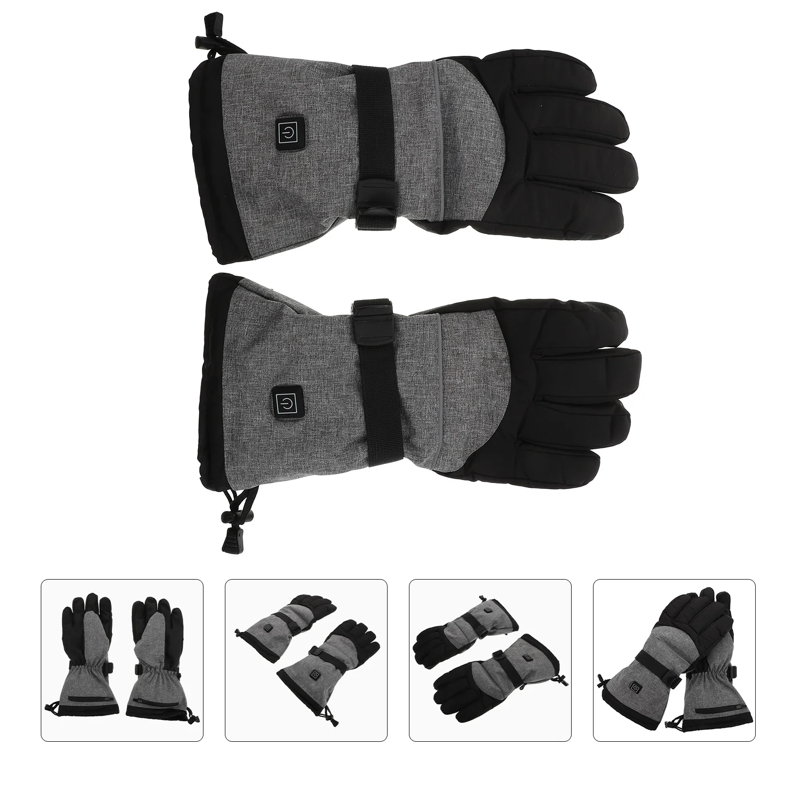 1 Set Electric Heating Thermal Heating Mitts Windproof for Riding