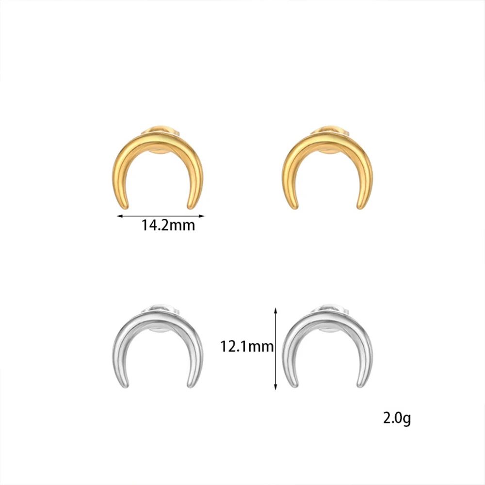 Серьги-гвоздики TGNEL Moon для женщин серьги из нержавеющей стали модные ювелирные