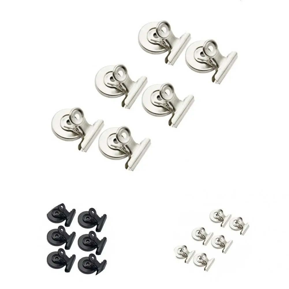 

6Pcs Durable Anti-breaking Good Elasticity Reminders Recipes Magnetic Clip for Bar Fridge Magnetic Clip Magnetic Clip