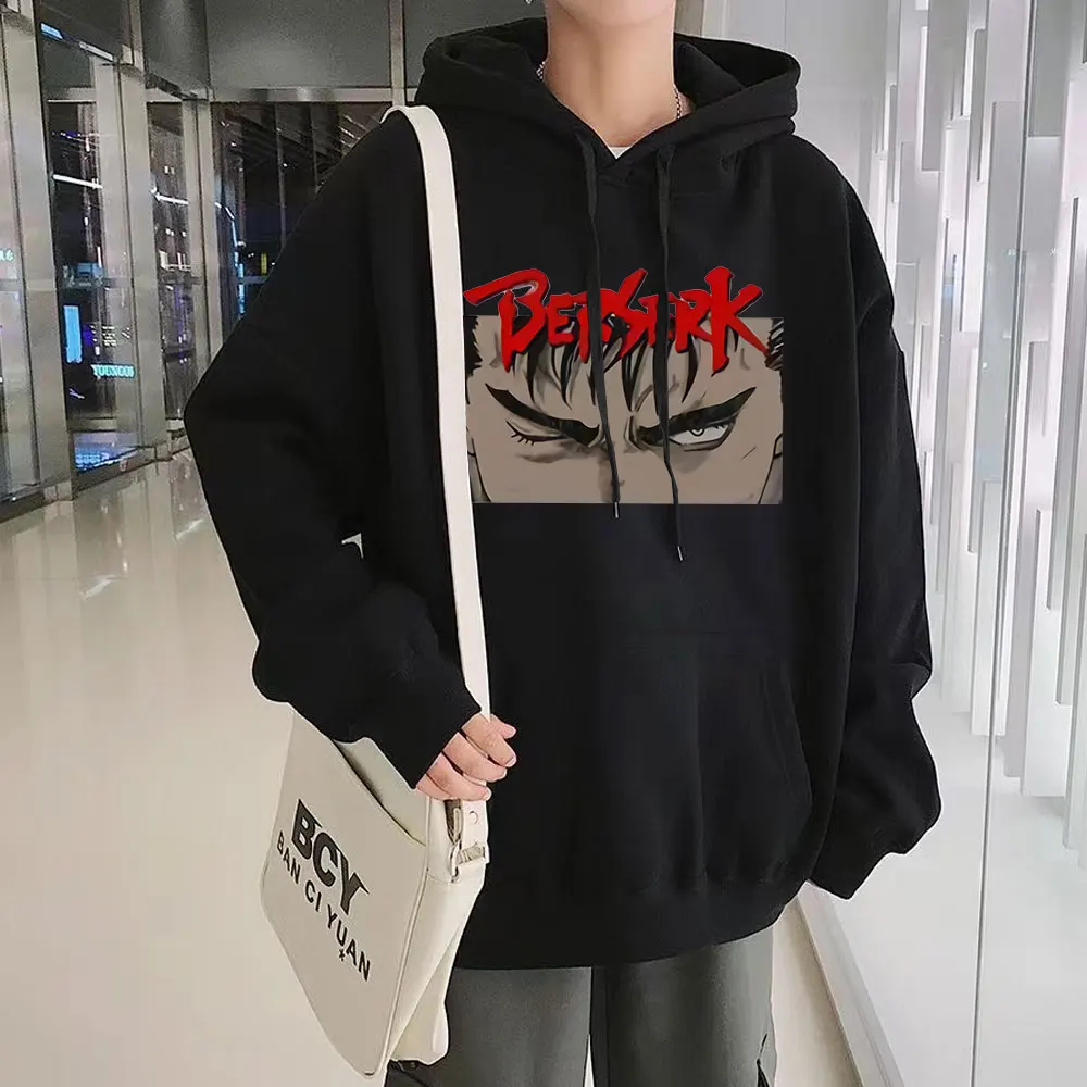 

Anime Berserk Guts Eyes Winter Hoodie Manga Sweatshirts Graphic Winter Pullover Fashion Trend Long Sleeve Oversized Man Hoodies