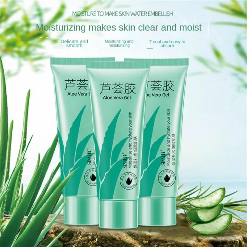 

Pure Aloe Vera Removal Acne Gel Cream Herb Primer Sun Repair Moisturizing Sleeping Leave-in Mask Face Soothing Gel Skin Care