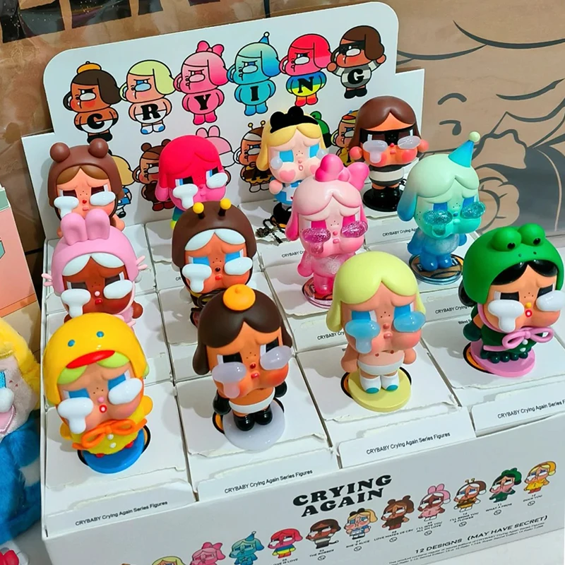 Оригинальная серия Kawaii Mystery Box Crybaby Crying Again милая модель из ПВХ кукла настольная