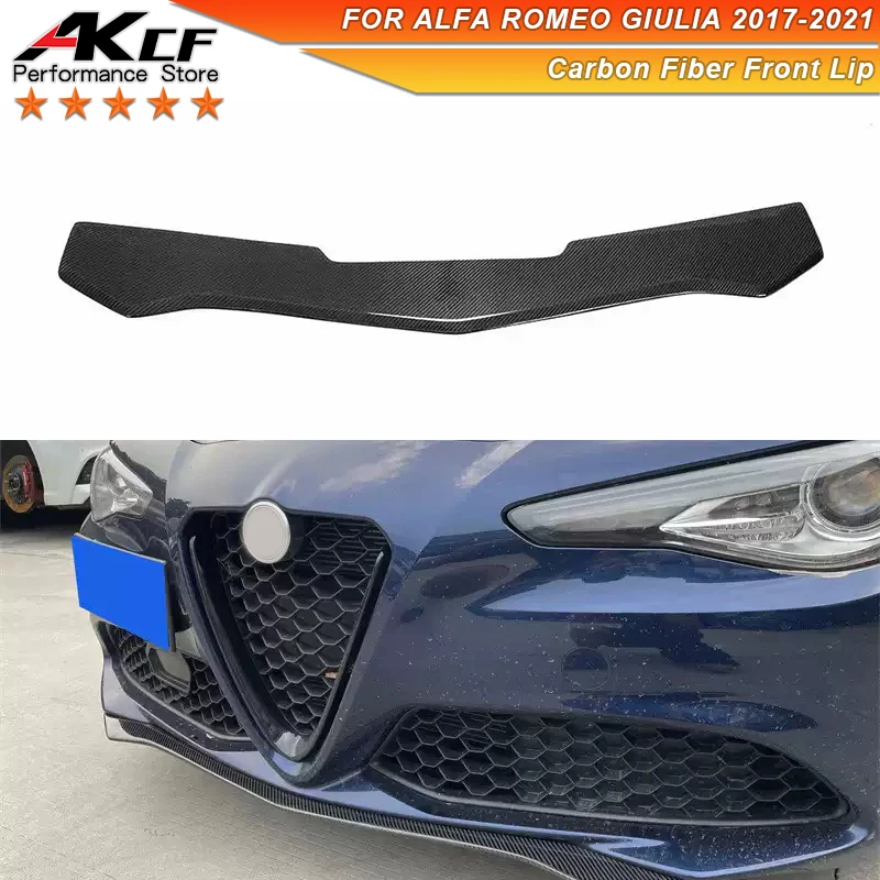 

Carbon Fiber Giulia Front Lip For Alfa Romeo Giulia 2017-2021 Upgrade Front Bumper Splitter Lip Diffuser Cover Trim