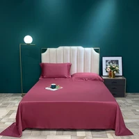 solid color flat sheet mulberry silk bed sheet high quality real silk king size bedding sheet