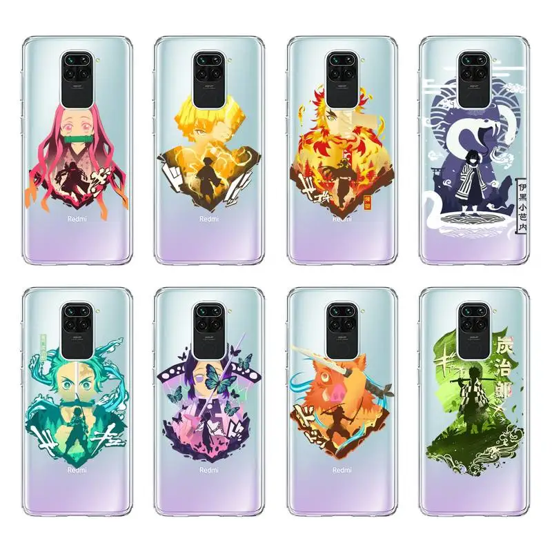 

Cartoon Japan Anime Demon Slayer Phone Case For Xiaomi Mi 9t 10t 11 11i 11x Poco M3 Pro X3 Nfc F3 Redmi 7 8 9 Transparent Cover