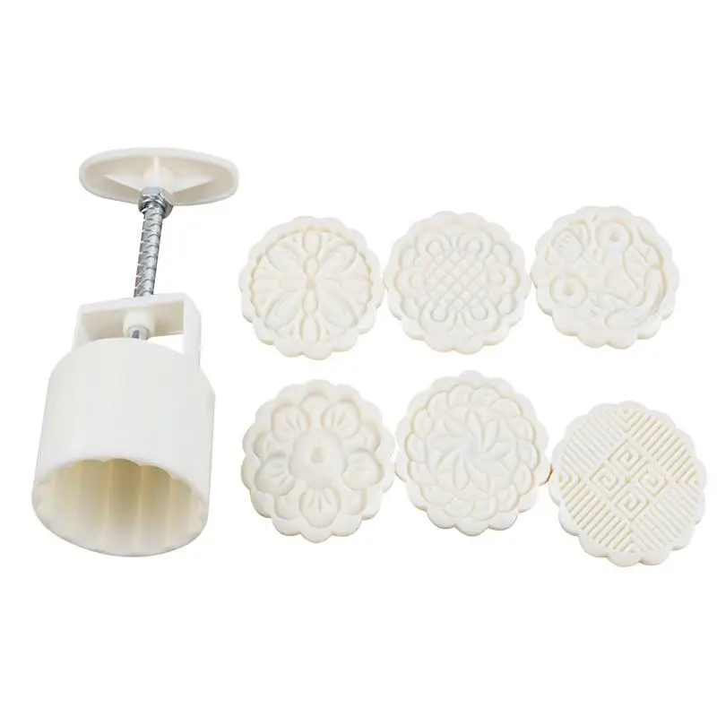 

Ручная прессованная форма для выпечки лунного торта в форме цветка для фестиваля средней осени DIY ручной инструмент для выпечки