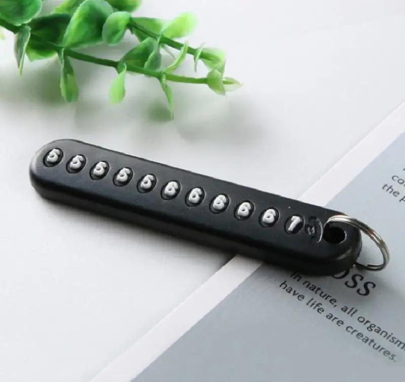 

Модный автомобильный брелок для ключей "сделай сам", телефонный номер с защитой от потери