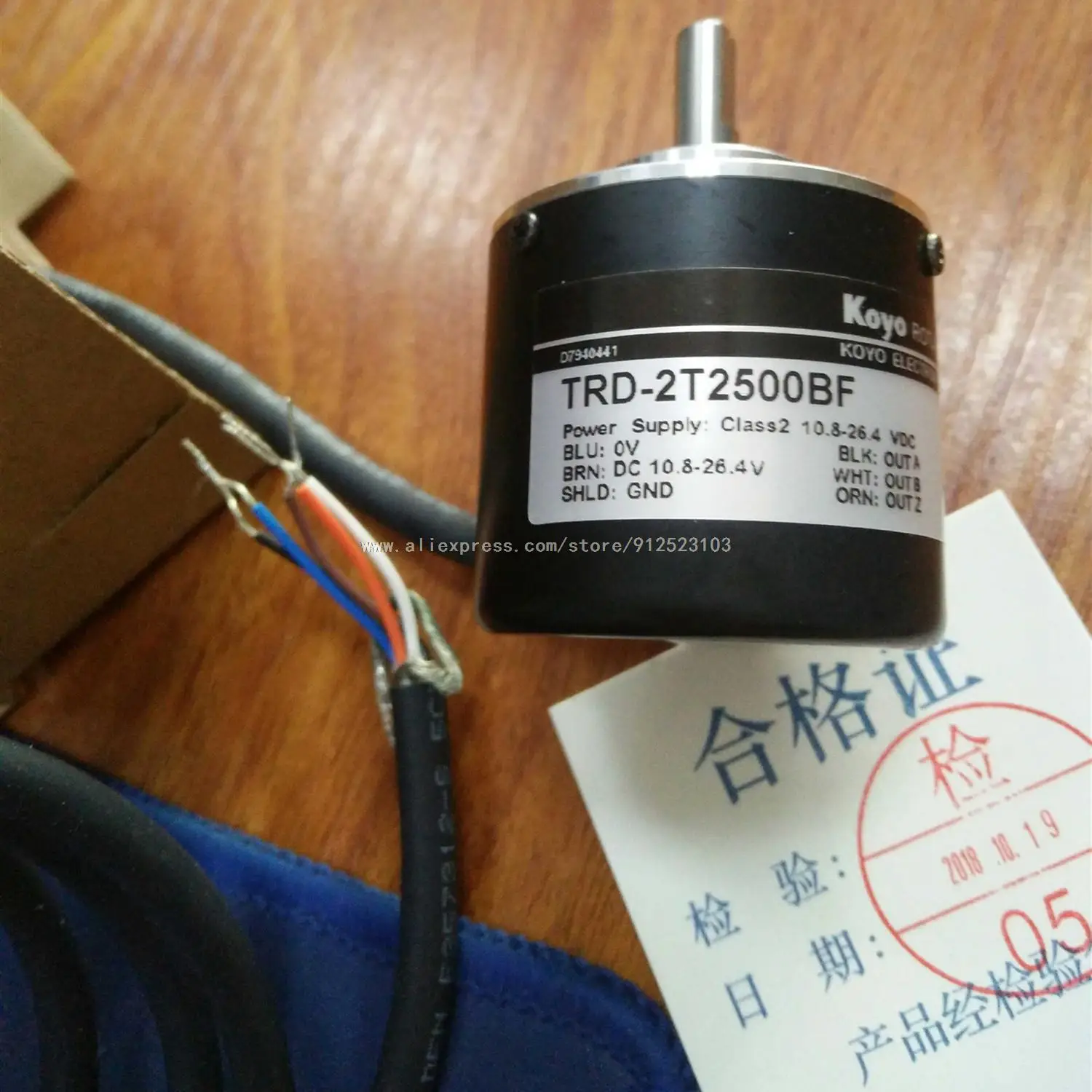

KOYO new original authentic real axis photoelectric incremental rotary encoder TRD-2T2500BF DC10.8-26.4V