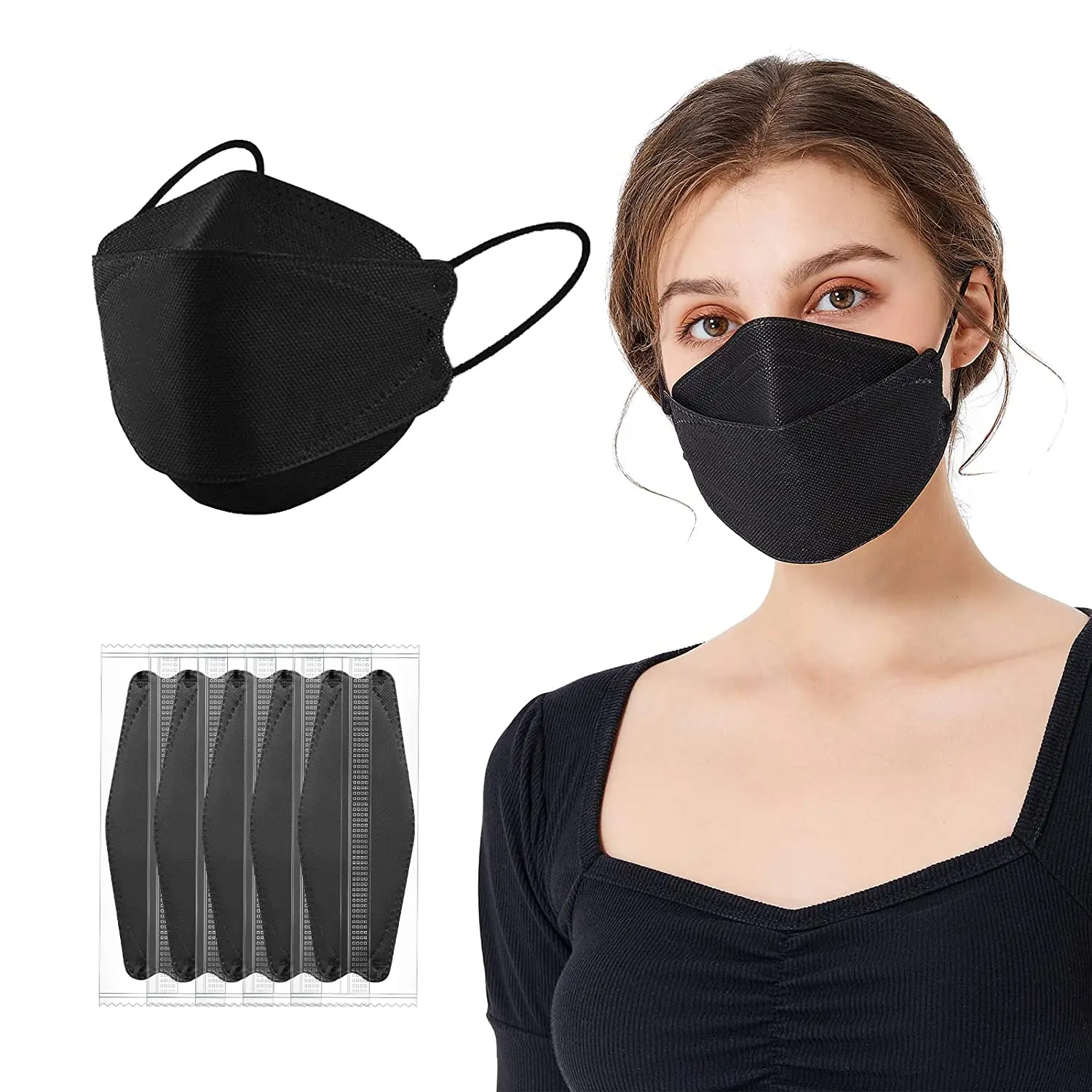 

10 шт., 3d маски для лица в виде рыбок