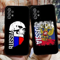 russia flag emblem phone case funda for samsung s22ultra s21 s20 s30 ultra s9 s10 s8 s7 s6 pro plus edge s21fe shell cover