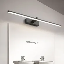 Led Mirror Lights Wall Lamps Bathroom Waterproof White Black LED Flat Lamp Modern Indoor Wall lamp Bathroom Lighting Make Up