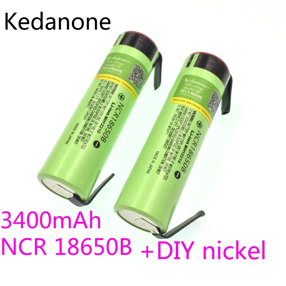 

NEW original NCR18650B 3.7V 3400mAh 18650 rechargeable lithium battery is suitable for Panasonic flashlight + DIY nickel film