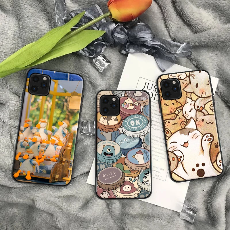 

Small Refreshing Simplicity Phone Case For iPhone 6 6S 7 8 Plus 11 12 13 Pro XS MAX 12 Mini X XR SE 2020 Funda BackCover Carcasa