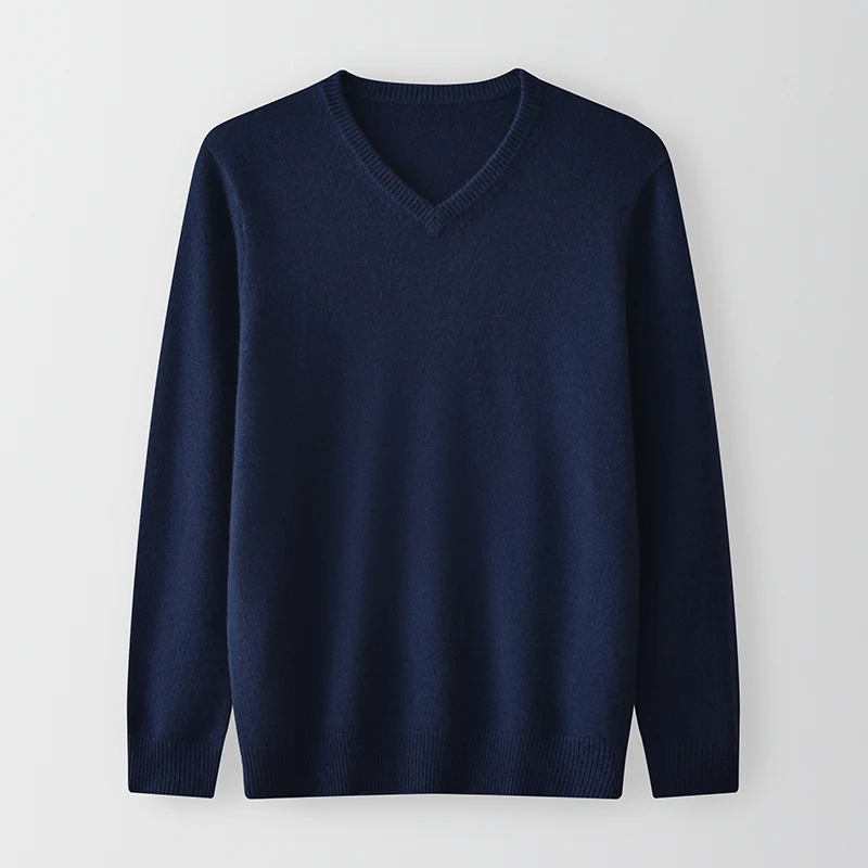 Кашемировый свитер LDZWSM пуловер с V-образным вырезом Мужской осенне-зимний