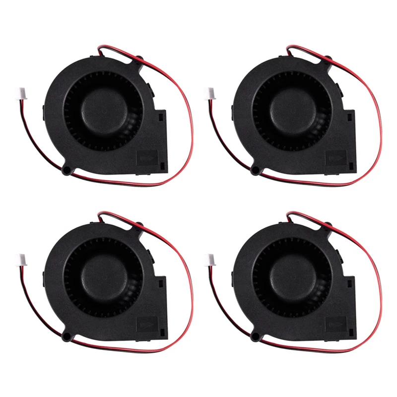 

4Pcs 75Mm X 30Mm DC 12V 0.36A 2Pin Computer PC Blower Cooling Fan