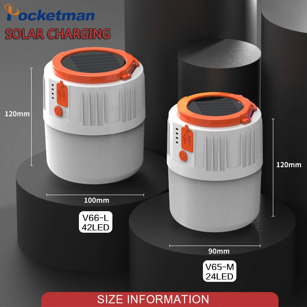 

USB Solar Charging Light 42 Lamp Bead Energy-saving Bulb Night Market Lamp Mobile Outdoor Camping Power Outage Emergency lamp