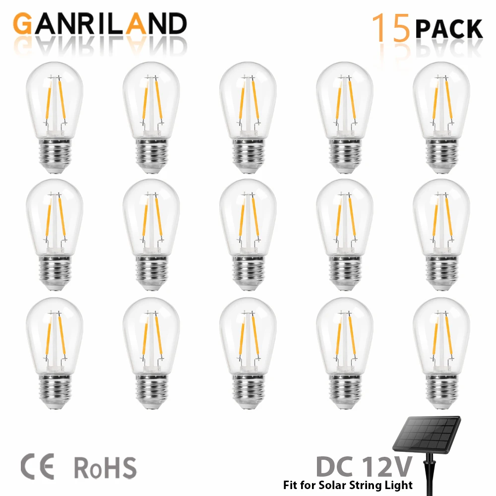 

GANRILAND LED лампа S14 2Вт тёплый белый