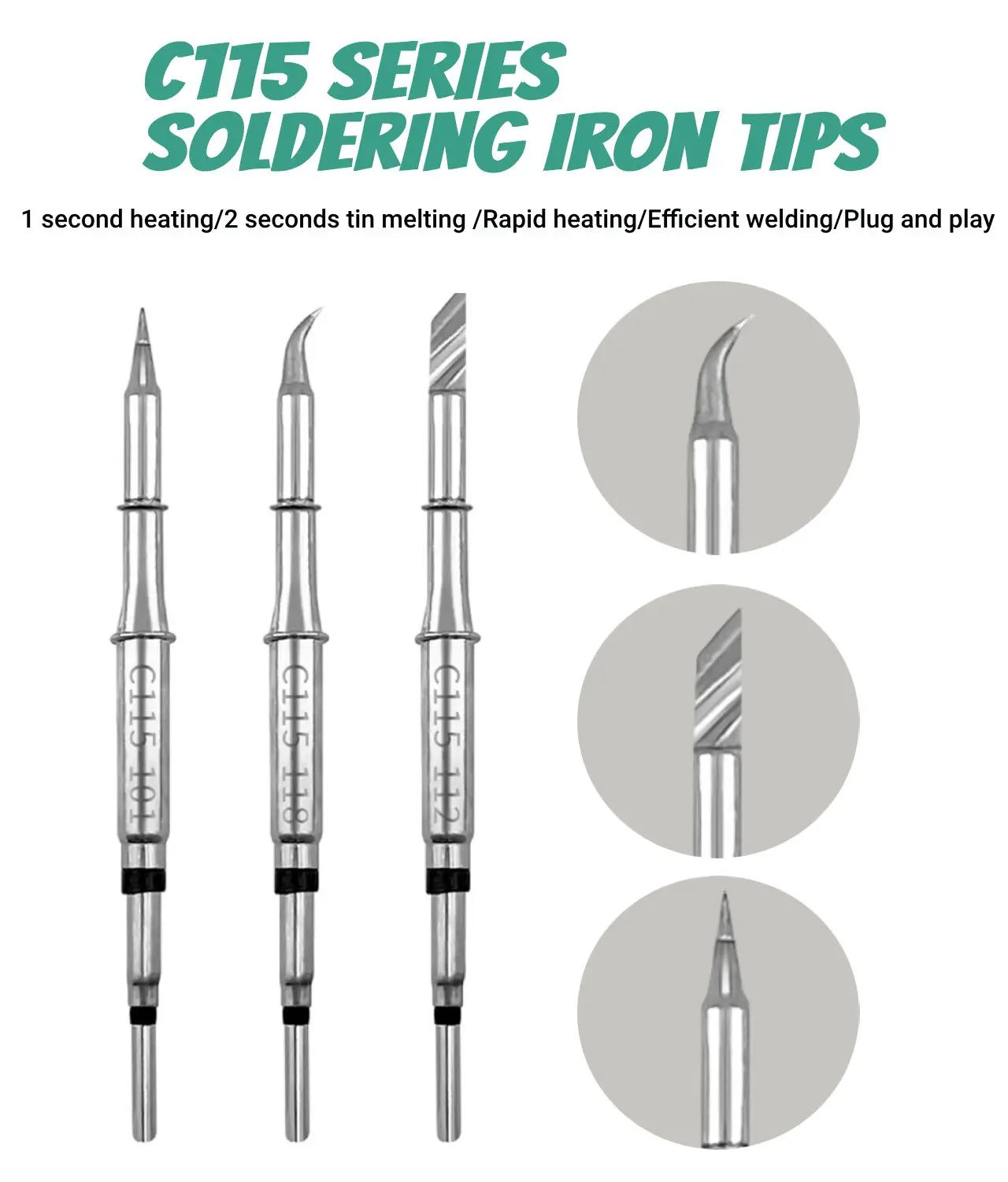 JBC C115 наконечник для сварки медный бессвинцовый нагревательный паяльник ремонта
