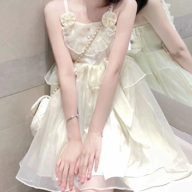 

Sweet Gentle First Love Slip Skirt Girl Summer 2023 New Loose Princess Puffy Dress