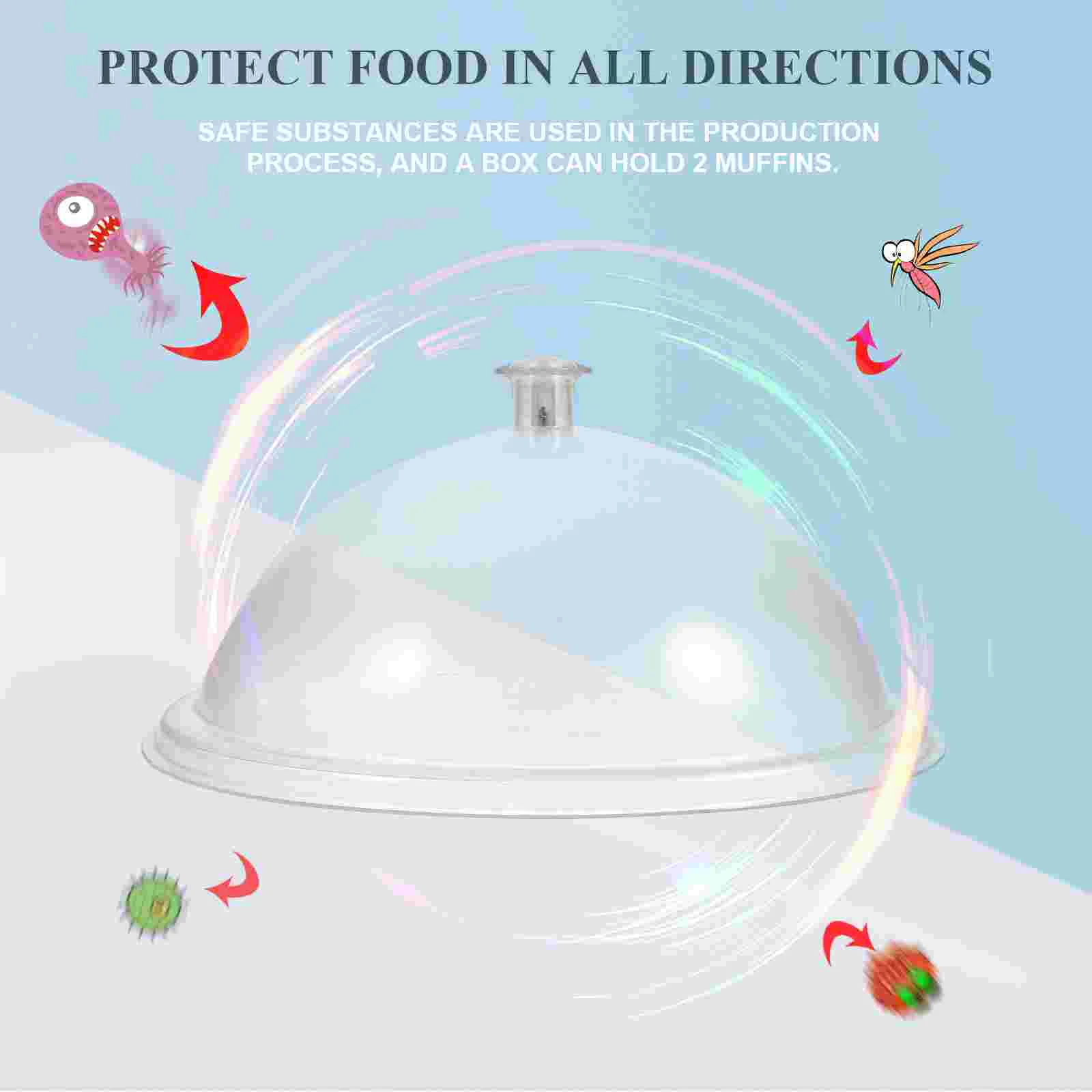 

Coverdome Cake Acrylic Covers Outside Microwave Clear Plate Round Dessert Guardtent Splatter Lid Display Fly Platter Inch Cloche