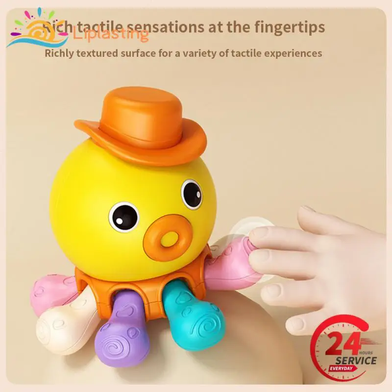 

Cute Animal Bb Calling Soothing Finger Exercise Octopus Toy 0-3 Years Old Abs Finger Octopus Toy For Babies And Toddlers Touch