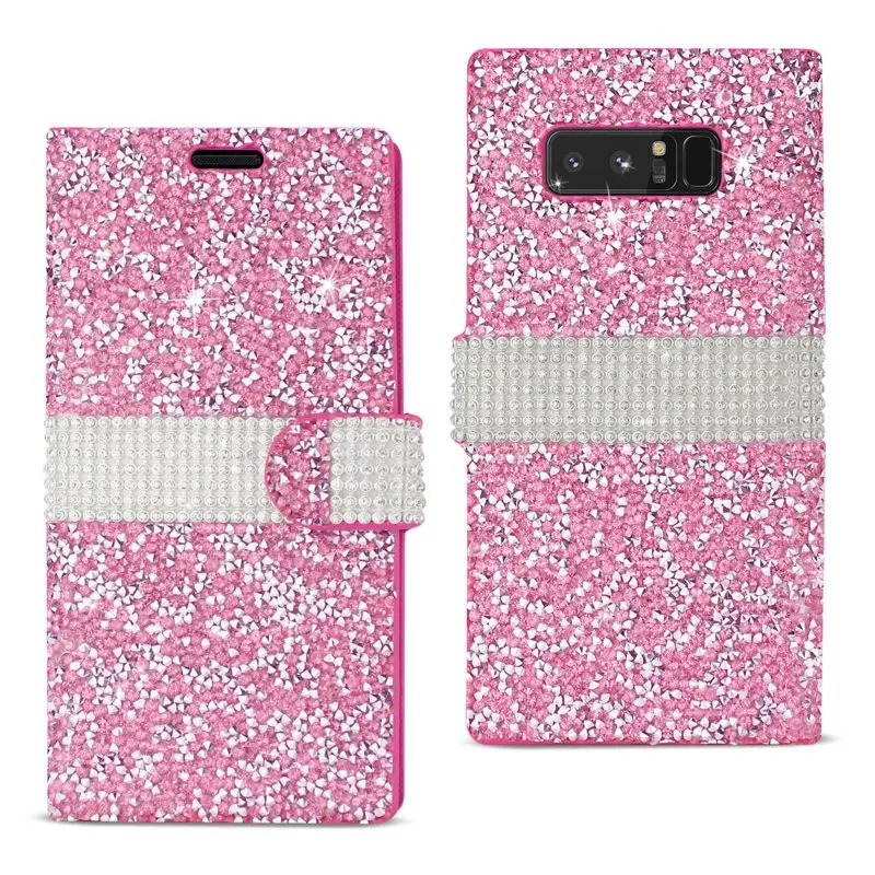Phone cases for Galaxy Note 8 Case  Galaxy Note 8 Diamond Rhinestone Wallet Case In P