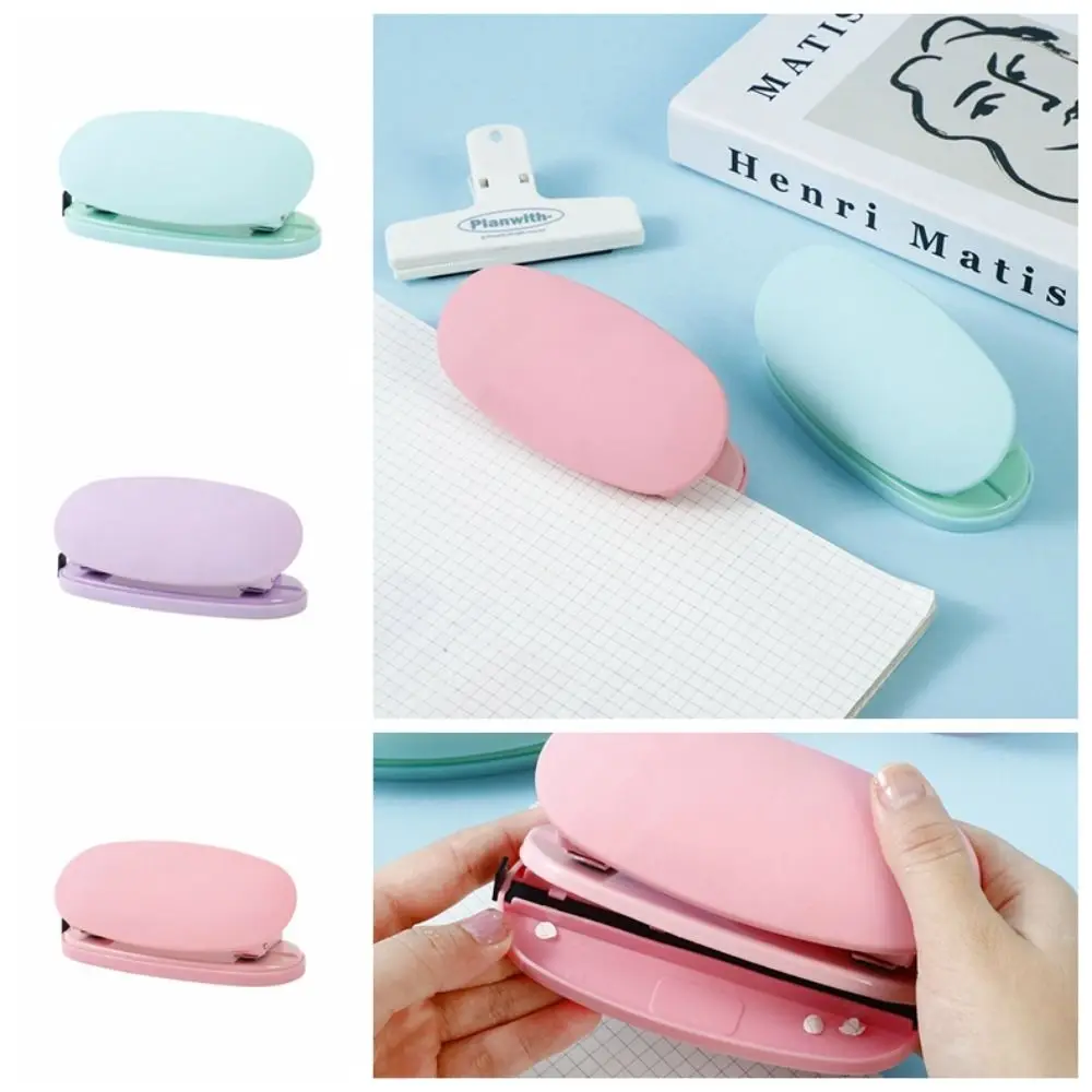 

With Measure Scale 2-hole Paper Punch Macaron Color Double Holes Manual Binding DIY Hole Punch 6cm Binding Punching Tool
