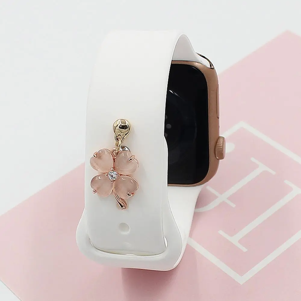 Украшение Кольца Шармы для ремешка Apple Watch из силикона, декоративные гвоздики украшения для спортивного ремешка Iwatch.