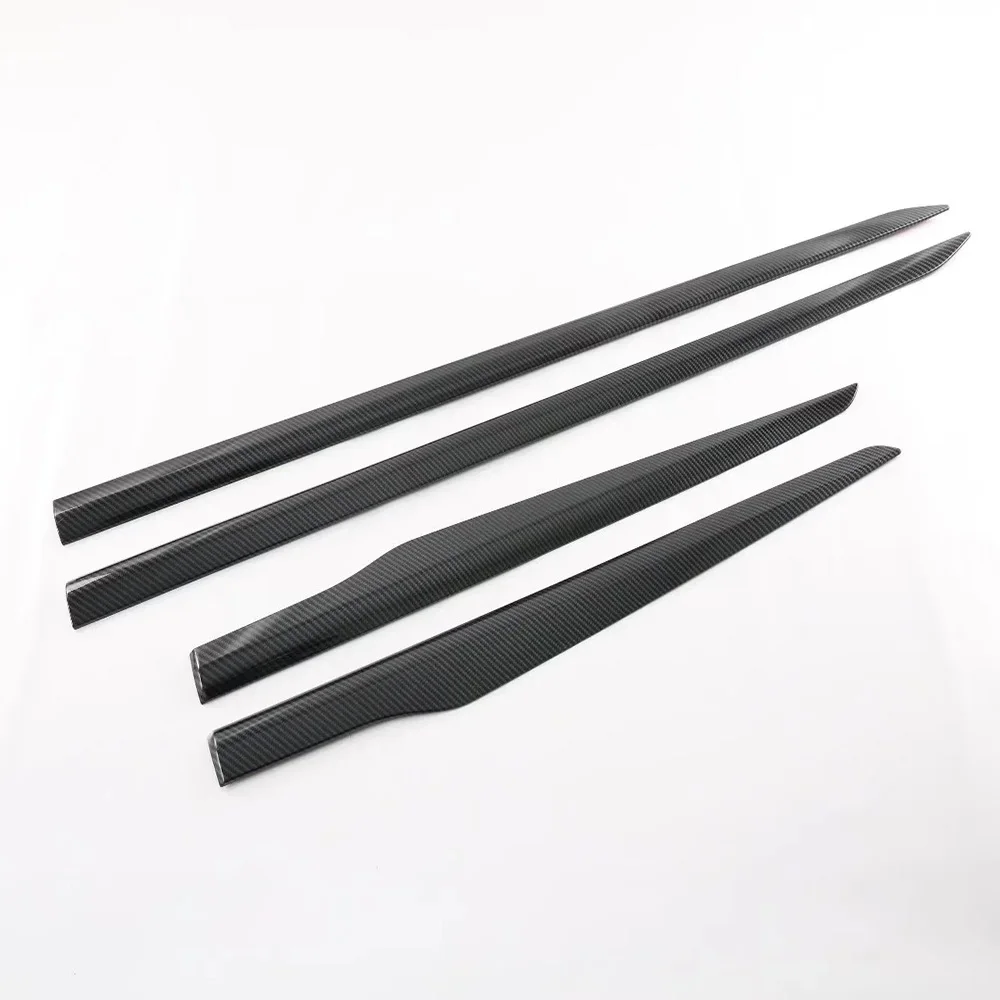 

For Kia Sportage NQ5 2022 2023 Car styling ABS Carbon Fiber Side Door Body Cover trim Protector Skirt stickers Strips Molding