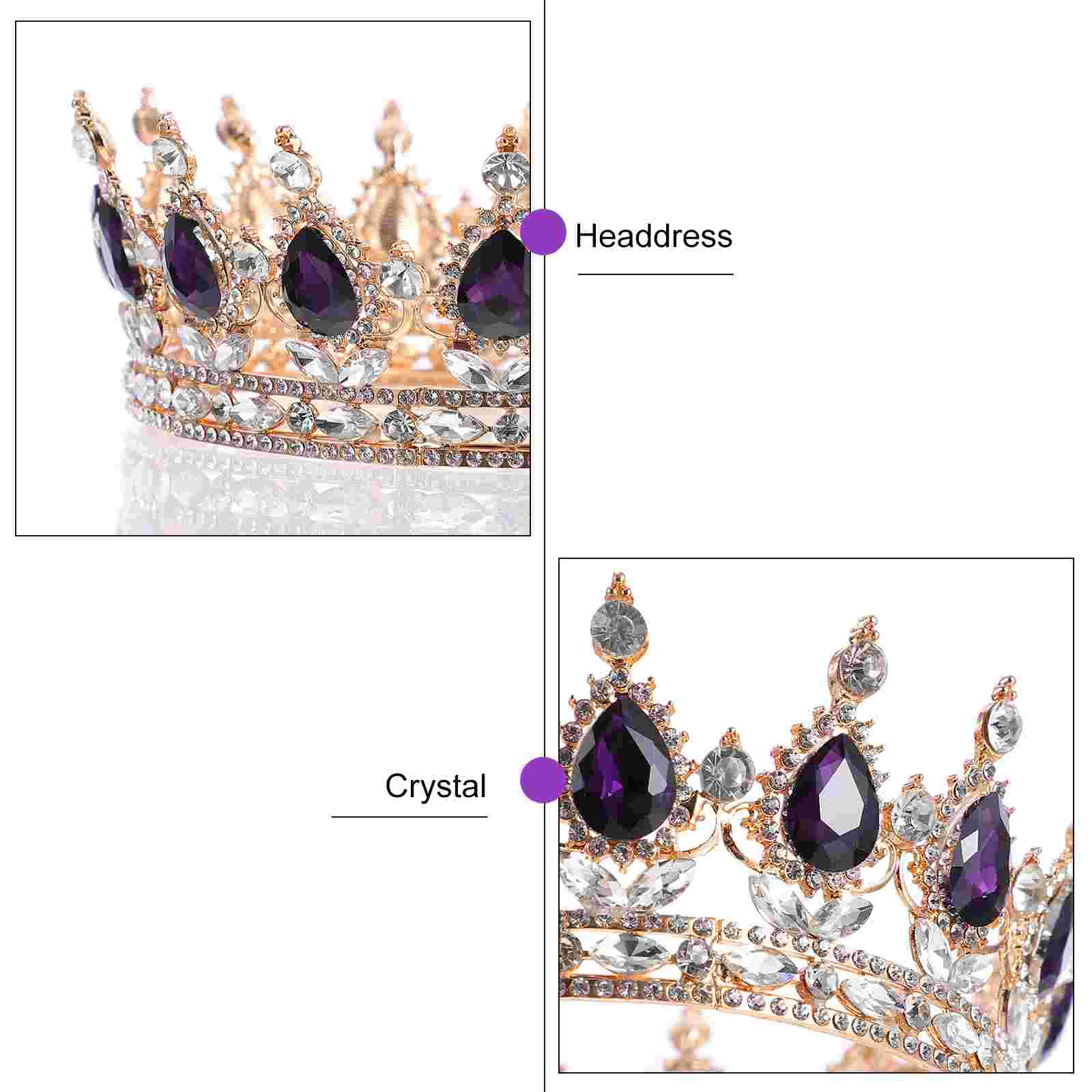 Свадебные головные уборы для свадьбы бриллиантовая корона золотая хрустальная