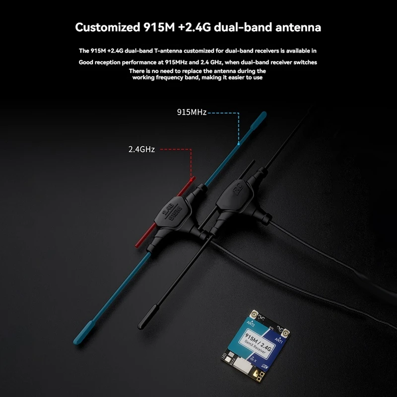 Для GEPRC ELRS 915M/2 4 ГГц Gemx Gemini RX двухчастотный приемник для FPV RC Drone