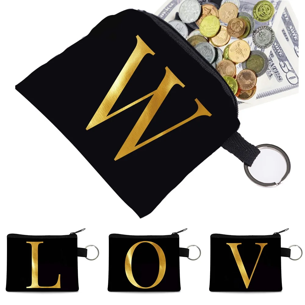 

2022 Fashion Women's Coin Purses W Print Wallet Lady Small Coin Pouch Zipper Money Key Earphone Line Mini Coin Purse Card Holder