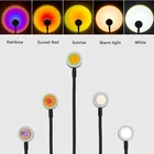 Проекционный светильник с закатом, радужная атмосфера, ночник, светильник С закатом для спальни, украшение для комнаты, фоновая настенная настольная лампа