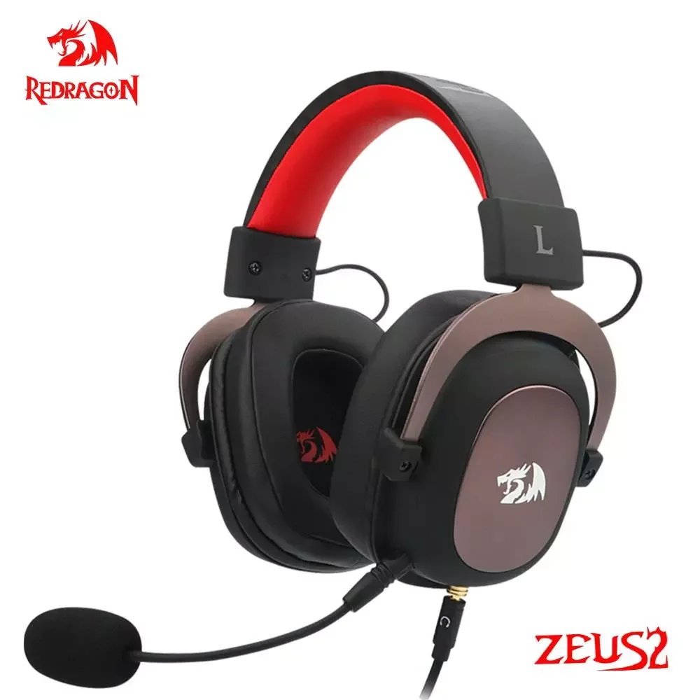 

REDRAGON ZEUS 2 H510 Gaming USB Headphone Noise cancelling,7.1 Surround Compute headset Earphones Microphone for PS5/4 Xbox One