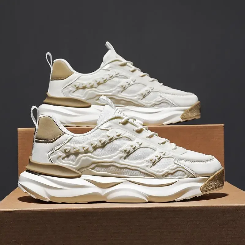 

Осенняя мужская обувь Молодежная Спортивная обувь для бега увеличивающая рост амортизирующая обувь для учащихся младшей и старшей школы путешествий папин Тид