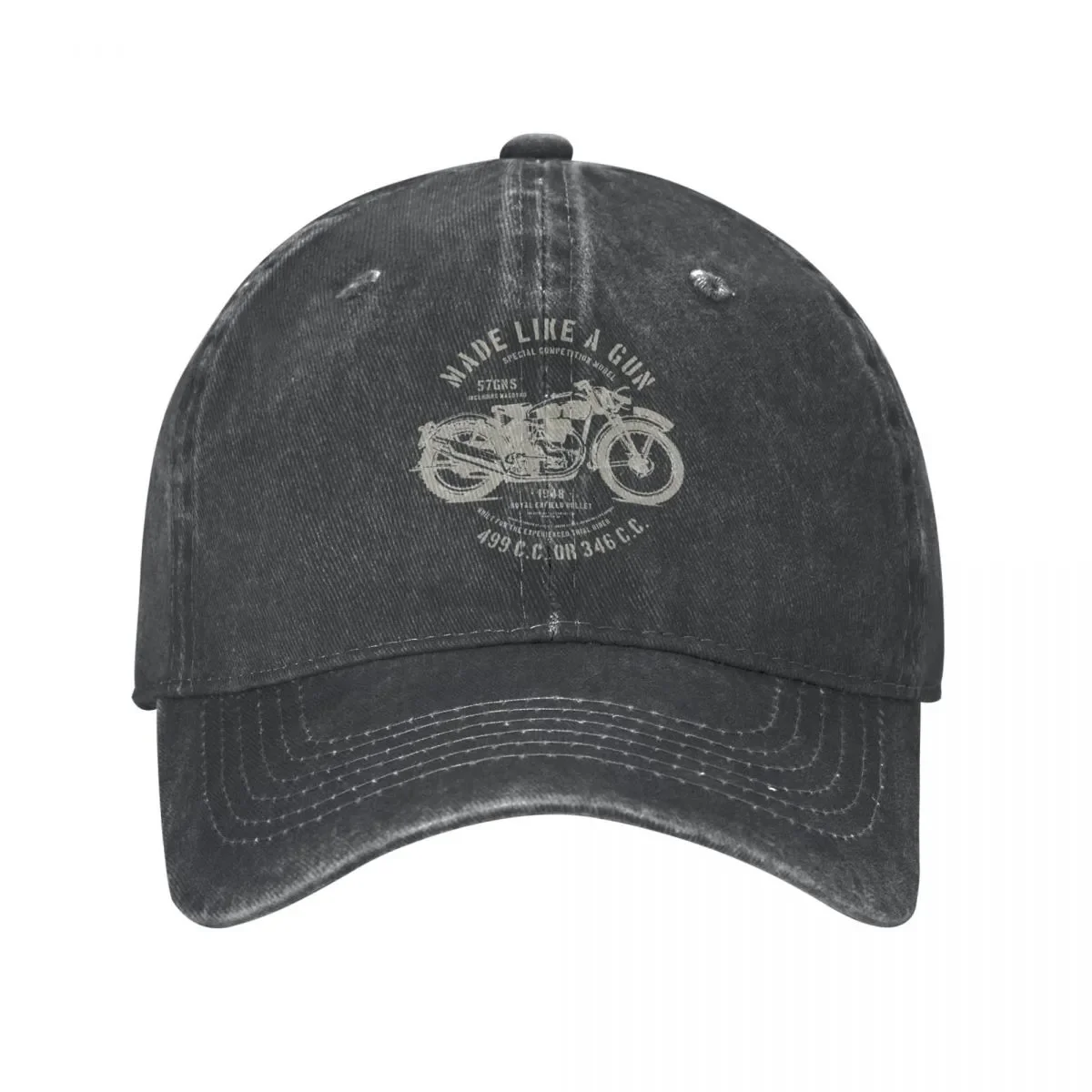 

Royal-Enfields 1948 Baseball Cap Distressed Denim Motorcycle Motor Snapback Cap for Men Women Activities Unstructured Soft Hats