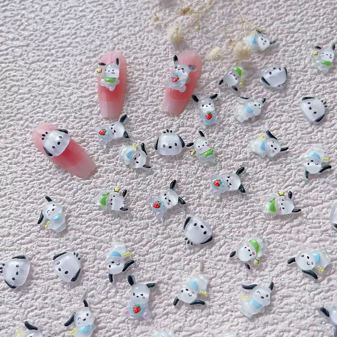 

20pcs nail part jewelry hot sale Cartoon Cute Animal Dog 3D Nail Decoration DIY Manicure Art Accessories YD-118