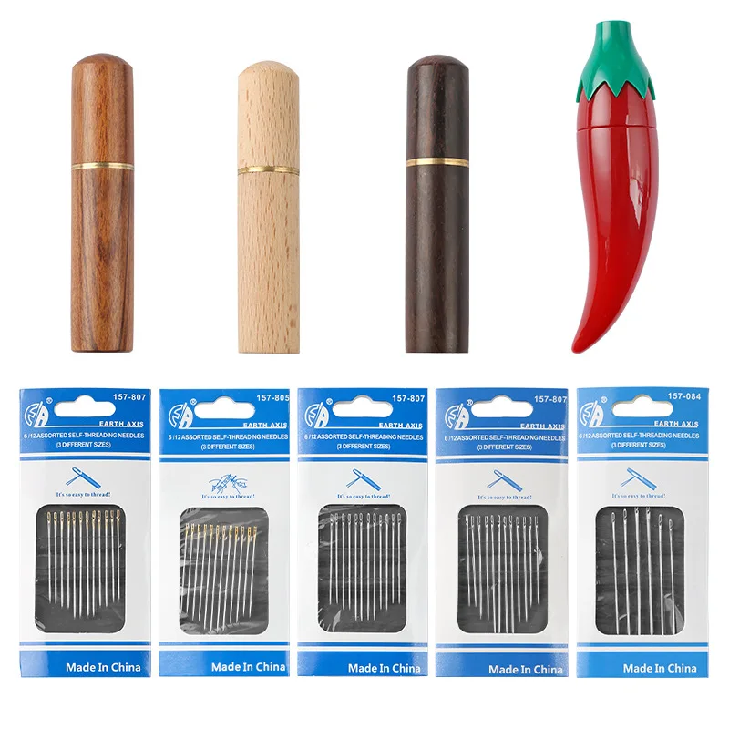 

6/12/24/30pcs Sewing Hand Stitching Needles Multi-Size Side Opening Cross Stitch Tools Accessories Needle Barrel Storage Bottle