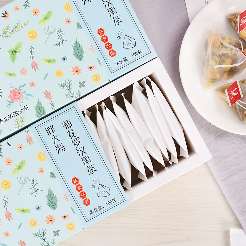 

Осенне-зимний чай pandahai chrysanthemum Luohan фруктовый чай треугольный пакет 100 г чай qingfeiyan без чайника