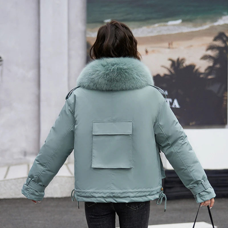 Women Winter Coats Parkas Super Hot Women's Clothing Padded Jacket Fur Collar Jacket Plus Size Free Shipping Cheap Wholesale New