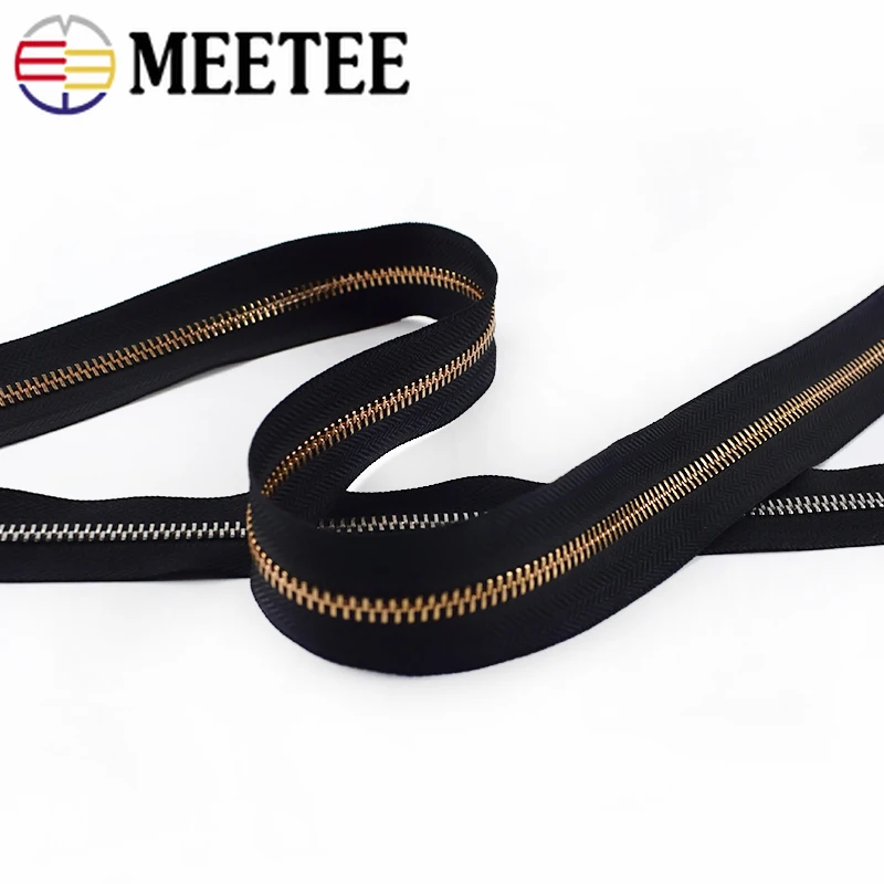 Металлические молнии Meetee 2/4 метра 5 # катушка на для курток сумок тентов наборы
