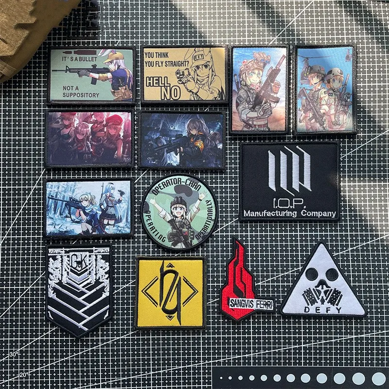 

Girls' Frontline Hook & Loop Patches on Clothes Griffin Armband 404 Team Morale Badges on Backpack Hat Sticker Embroidery Patch