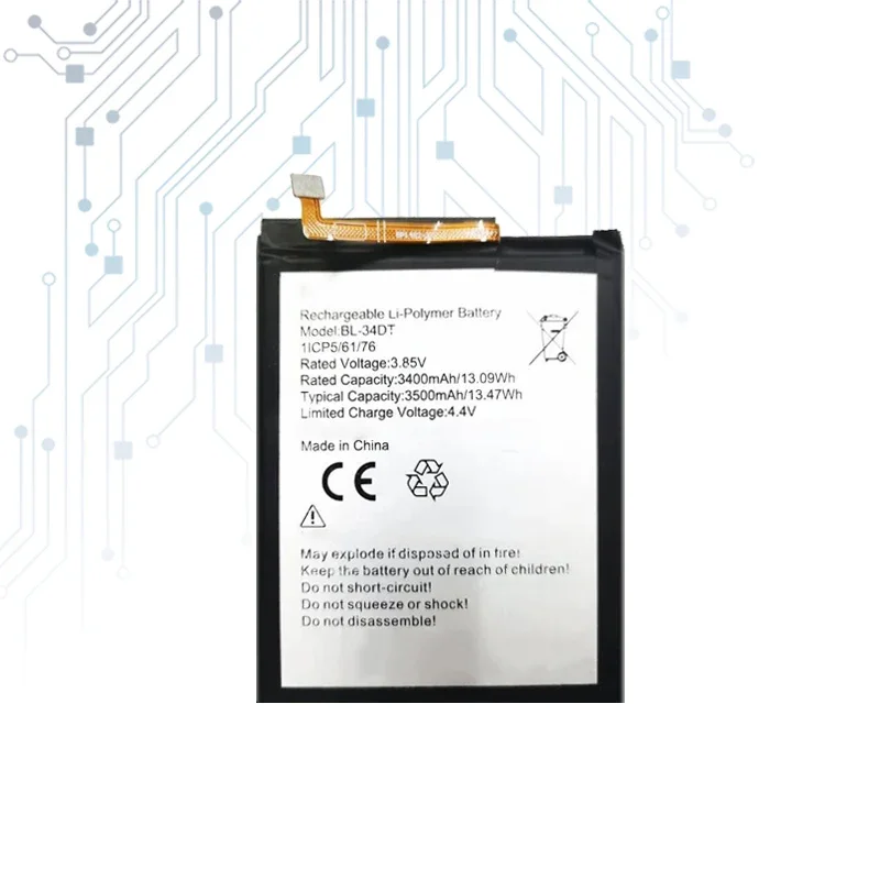 Аккумулятор BL-34DT емкостью 3400 мАч для TECNO Phantom 9 phantom9 CC9 AB7 CAMON 12 Pro camon pro