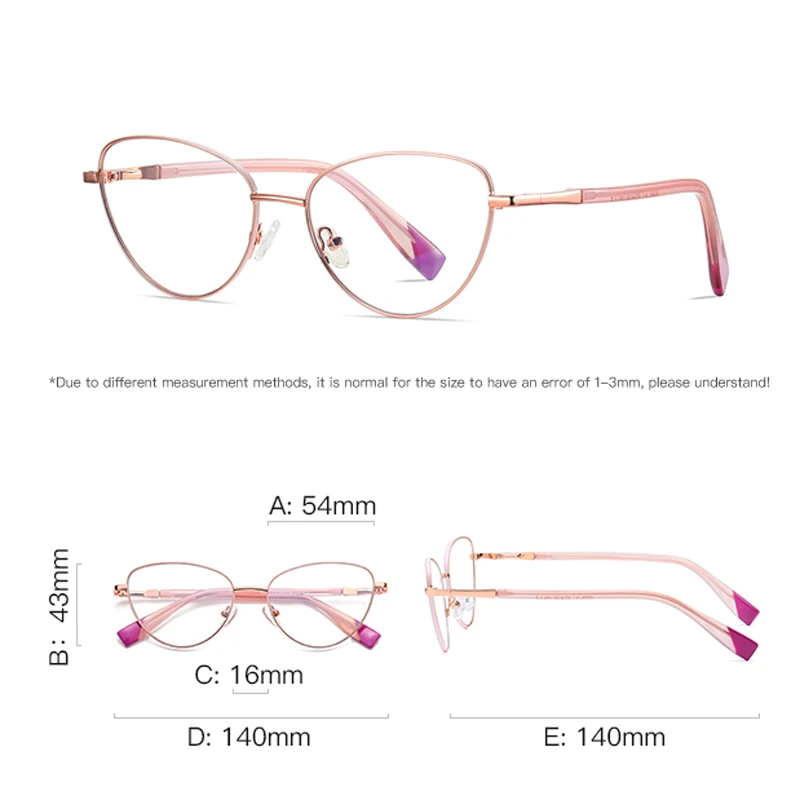 VCKA новые очки из сплава кошачий глаз с защитой от синего света оправа для очков