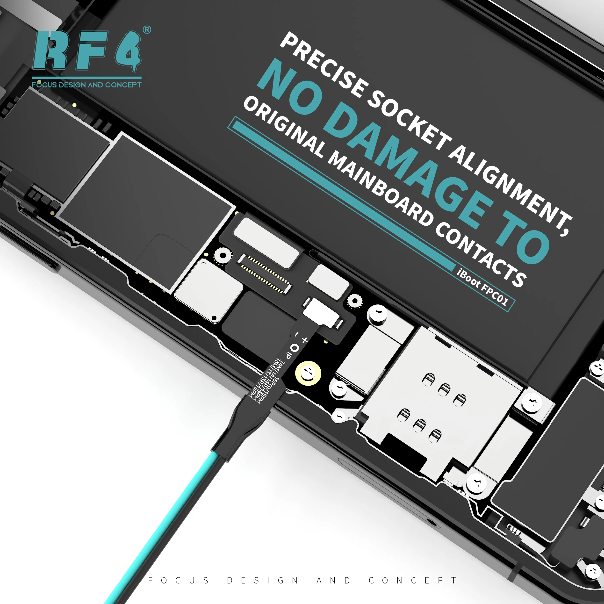 Фото Кабель для активации материнских плат RF4 iBoot FPC01, тестовый кабель питания DC для iPhone 8-11, 12, 13, 14, 15, 17 №4