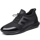 Мужские сетчатые повседневные кроссовки , уличные черные дышащие кроссовки для бега, плетеные мужские спортивные кроссовки на шнуровке, Zapatillas Hombre Deportiva