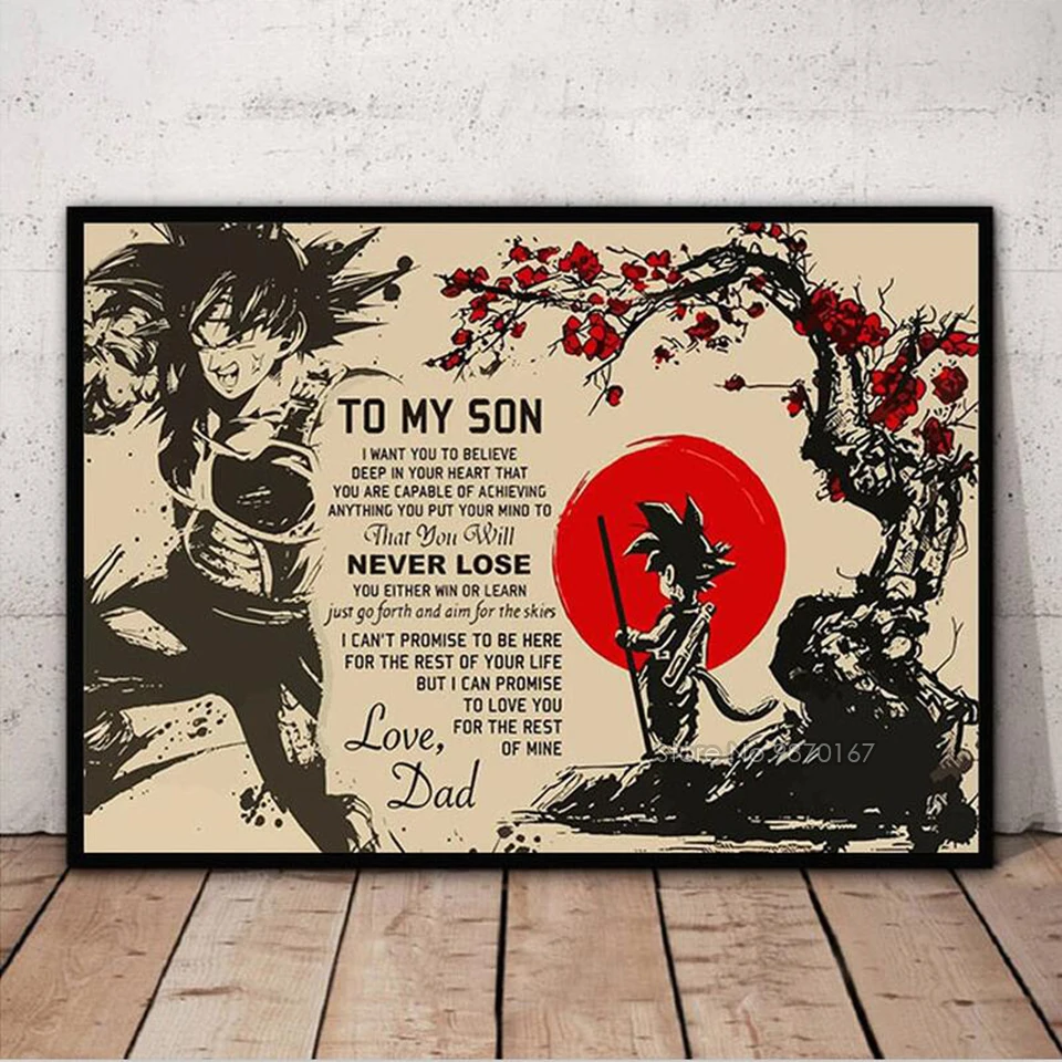 

Retro Diamond Painting Dragon Ball Dad To Son Inspired Letters Picture Full Diamond Art Mosaic Embroidery Cross Stitch D190