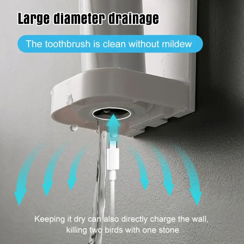 household electric toothbrush holder stand rack wall mounted toothbrush holder space saving bathroom organizer accessories free global shipping