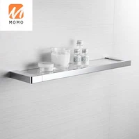 wall mounted shelf bathroomshelves support single sided brass glass shelf FM-5762L  glass corner shelf for bathrooms